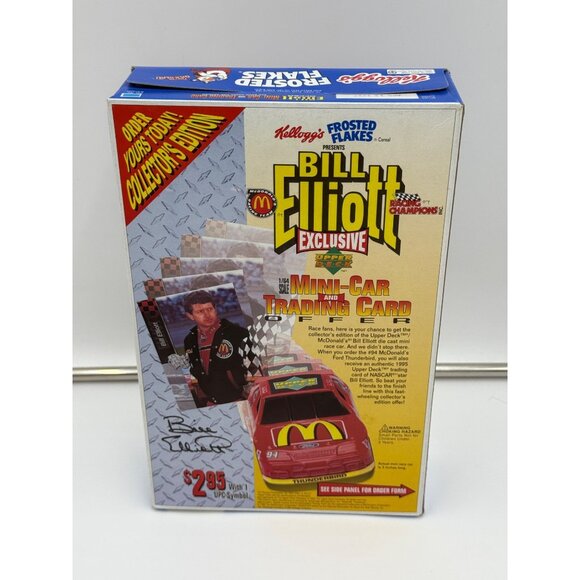 Bill Elliott Signed Kelloggs Frosted Flakes Cereal Box NASCAR 1994 - Picture 3 of 4